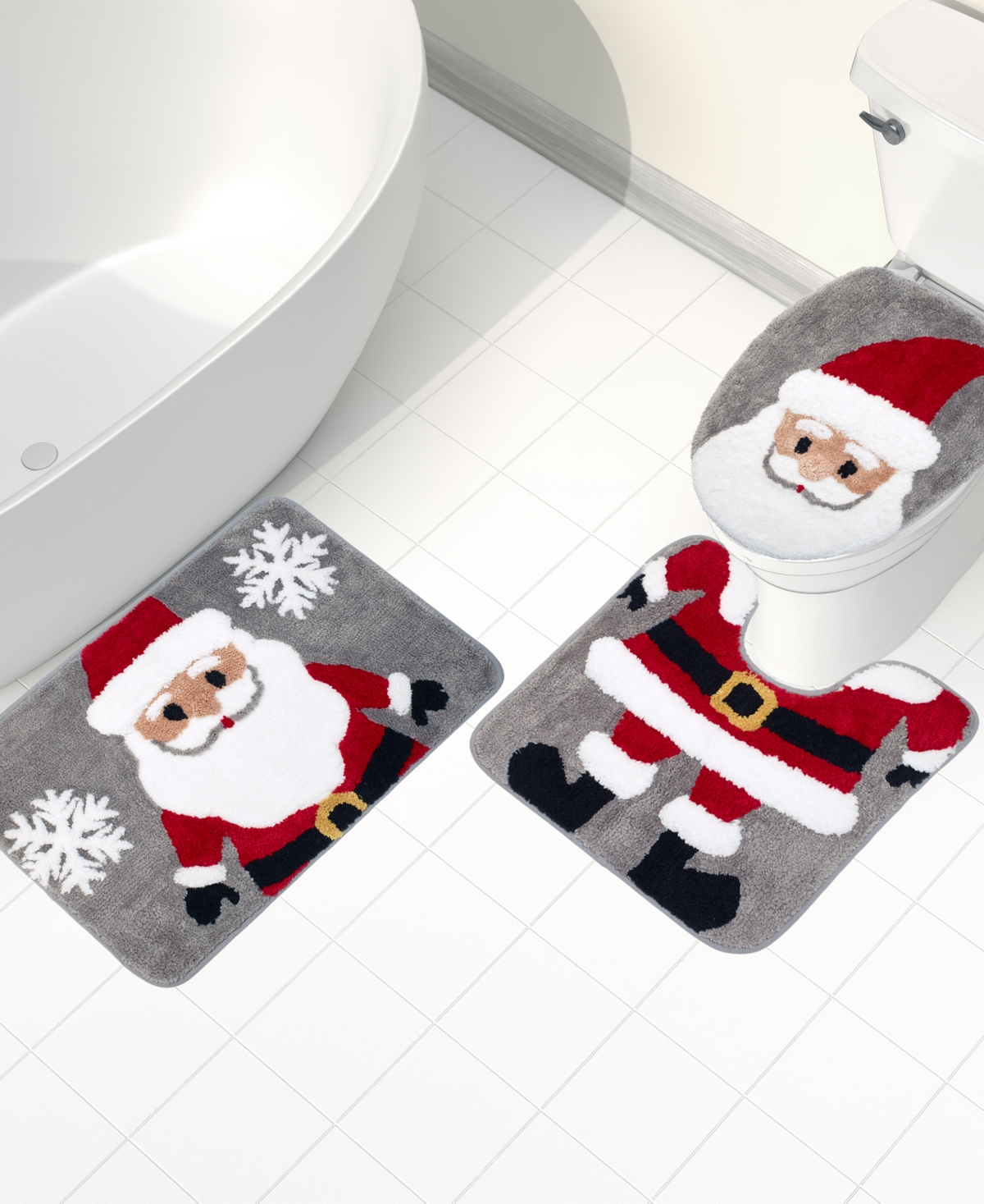 Avanti St. Nick Polyester Bath Rug Set In Multi Color
