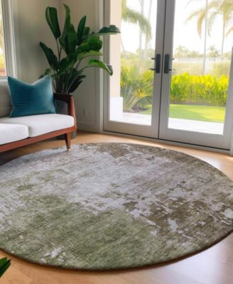 Bresca Washable BC3 8'x8' Round Area Rug