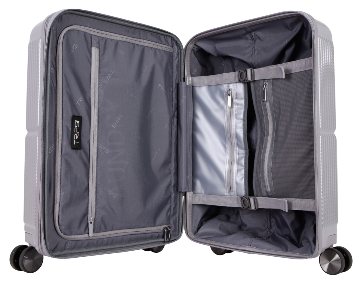 Trips Luggage Flight Plan 22" Hardside Spinner Luggage, Created For Macy's In Titanium