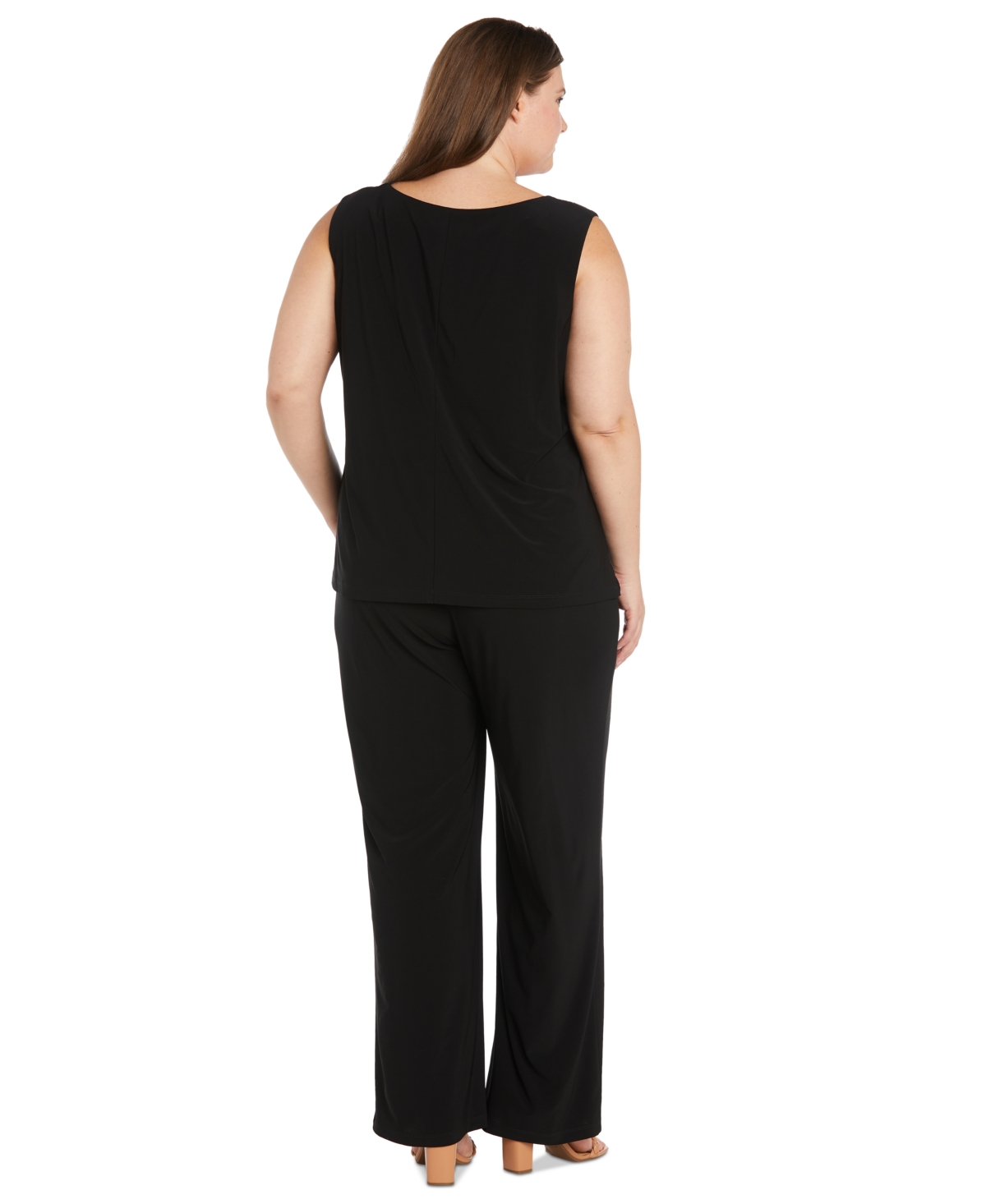 R & M Richards Plus Size Sequined Jacket, Top & Pants