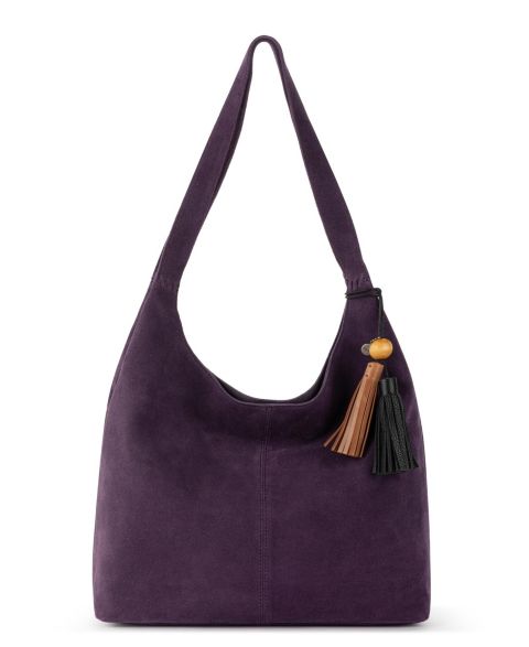 Женская сумка The Sak Huntley Leather Hobo, цвет: Баклажановый замшевый