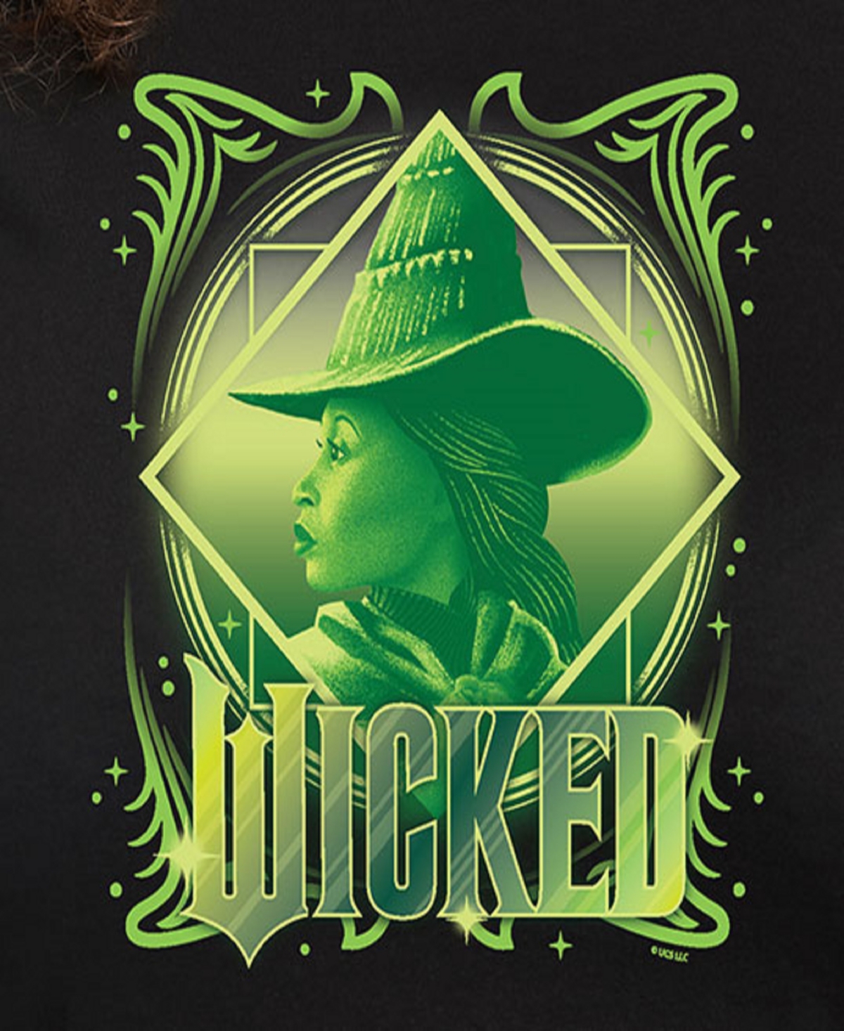 Hybrid Apparel Plus Size Wicked Elphaba Graphic Pullover T-shirt In Black