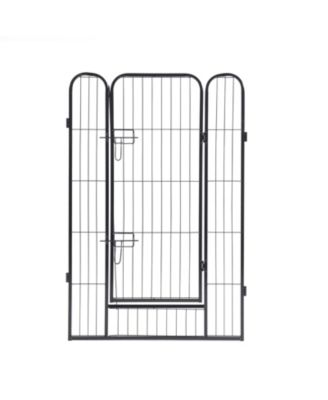 Metal Pet Playpen 39.13-in x 21.98-in Black Metal Indoor/Outdoor Playpen