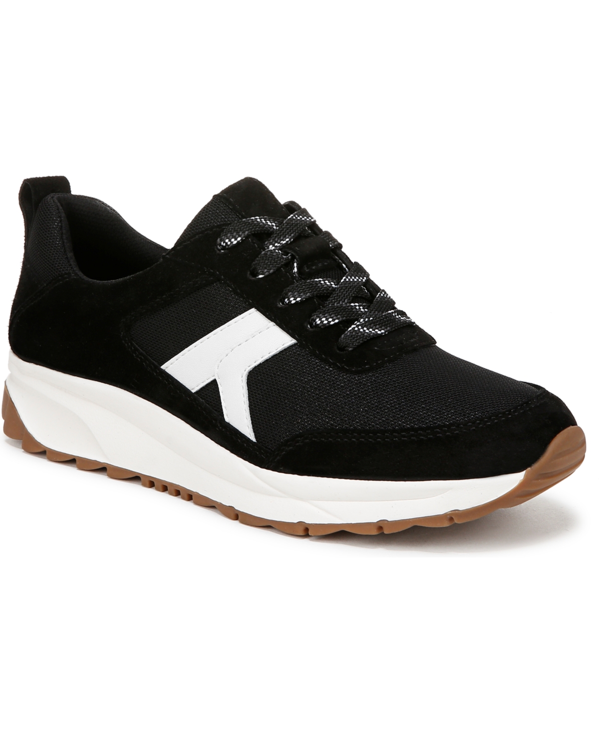 Naturalizer Shay Sneaker In Black Mesh,suede