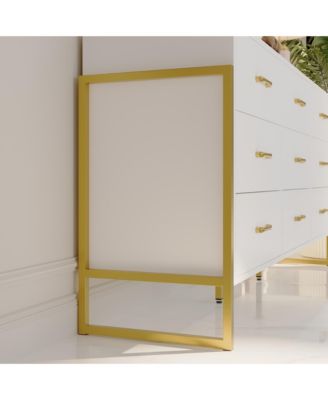   9-Drawer   Particle Board, MDF   Golden Accents, Water-Resistant Surface, Anti-Deformation Wooden Dresser