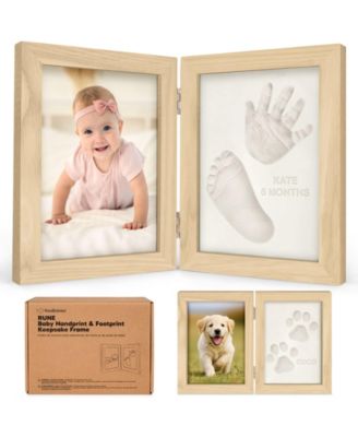 Rune Baby Hand and Footprint Kit Frame, Baby Shower Gifts for Girls, Boys, Newborn Baby Footprint Kit Makers