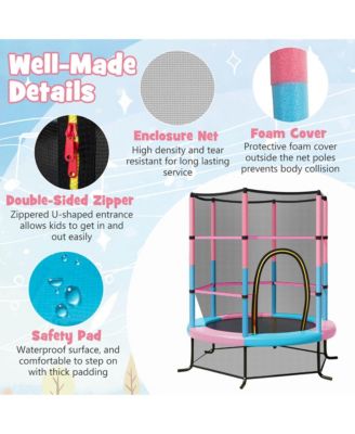 55" Kids Trampoline Bouncing Jumping Mat Recreational Trampoline