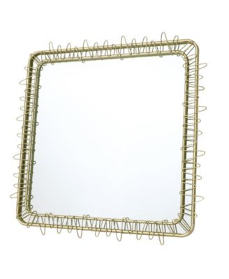 Gold Metal Frame 30.2-In Square Accent Wall Mirror