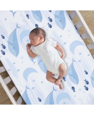Bubbles & Squirt 3-Piece Whale/Ocean Aquatic Baby Crib Bedding Set