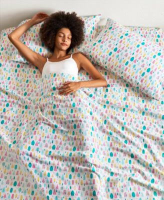 Novelty Printed Flannel 3-Pc. Sheet Set, Twin XL