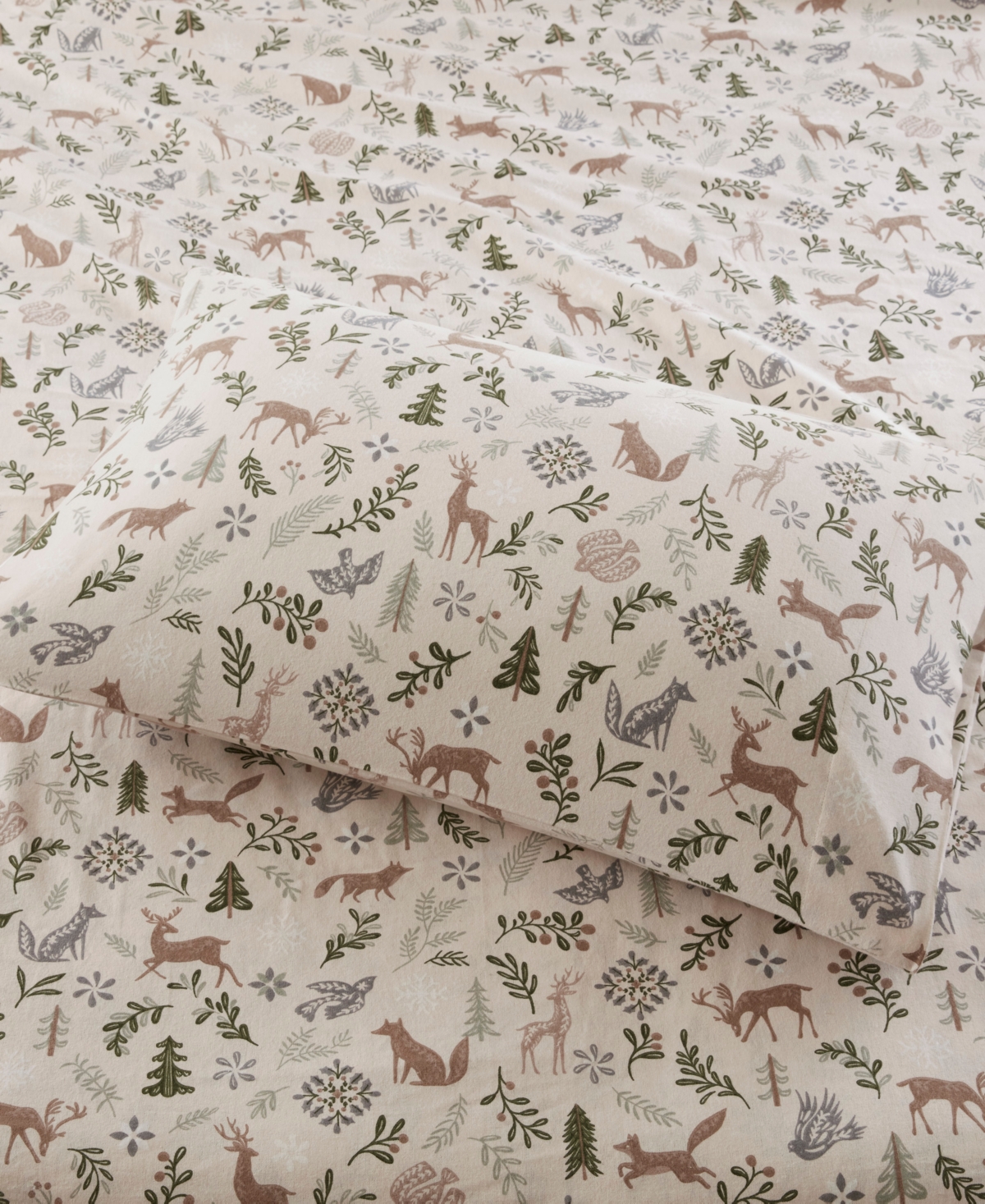 Sleep Philosophy Cozy Printed Cotton Flannel 4-pc. Printed Sheet Set, California King