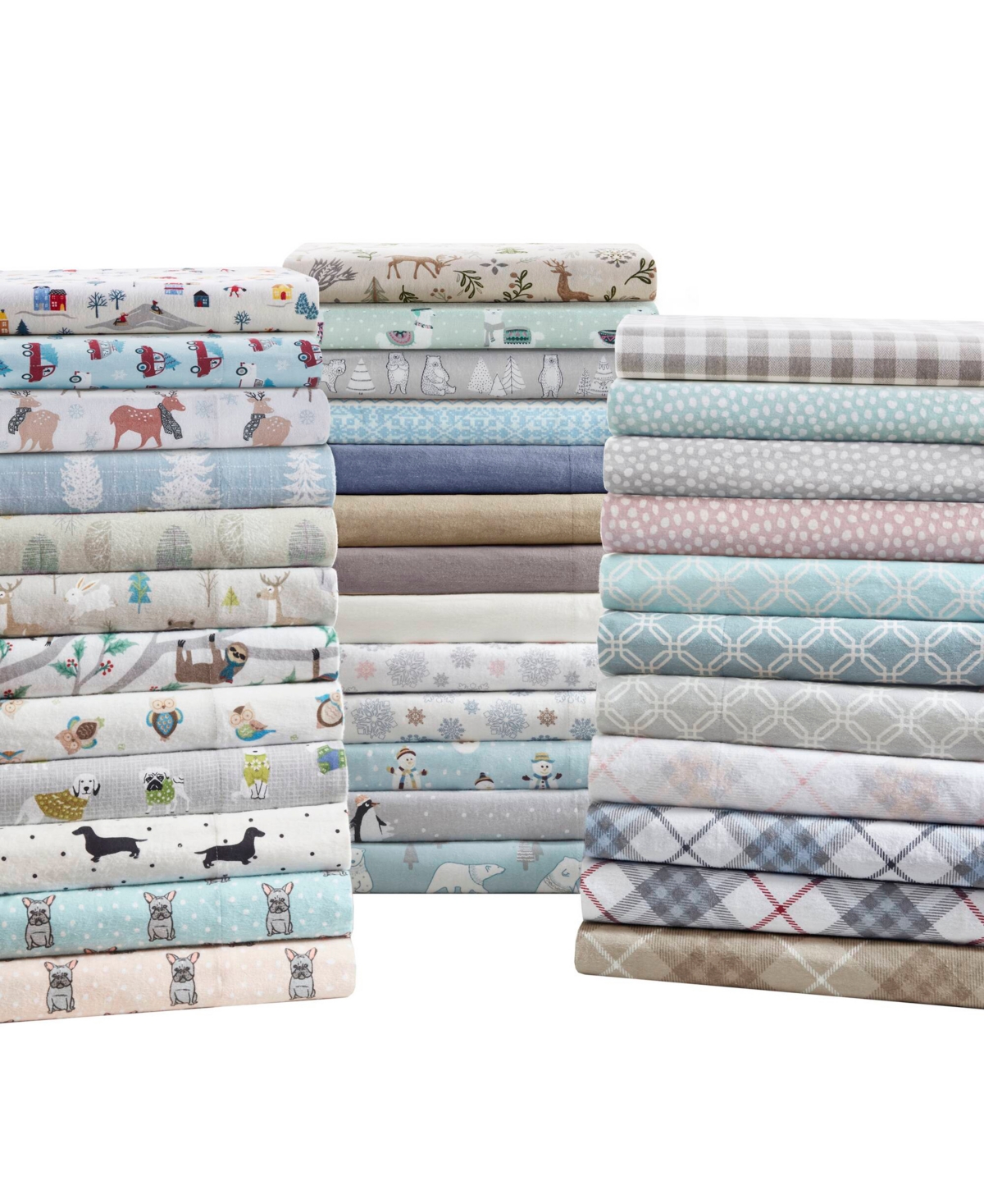 Sleep Philosophy Cozy Printed Cotton Flannel 4-pc. Printed Sheet Set, California King