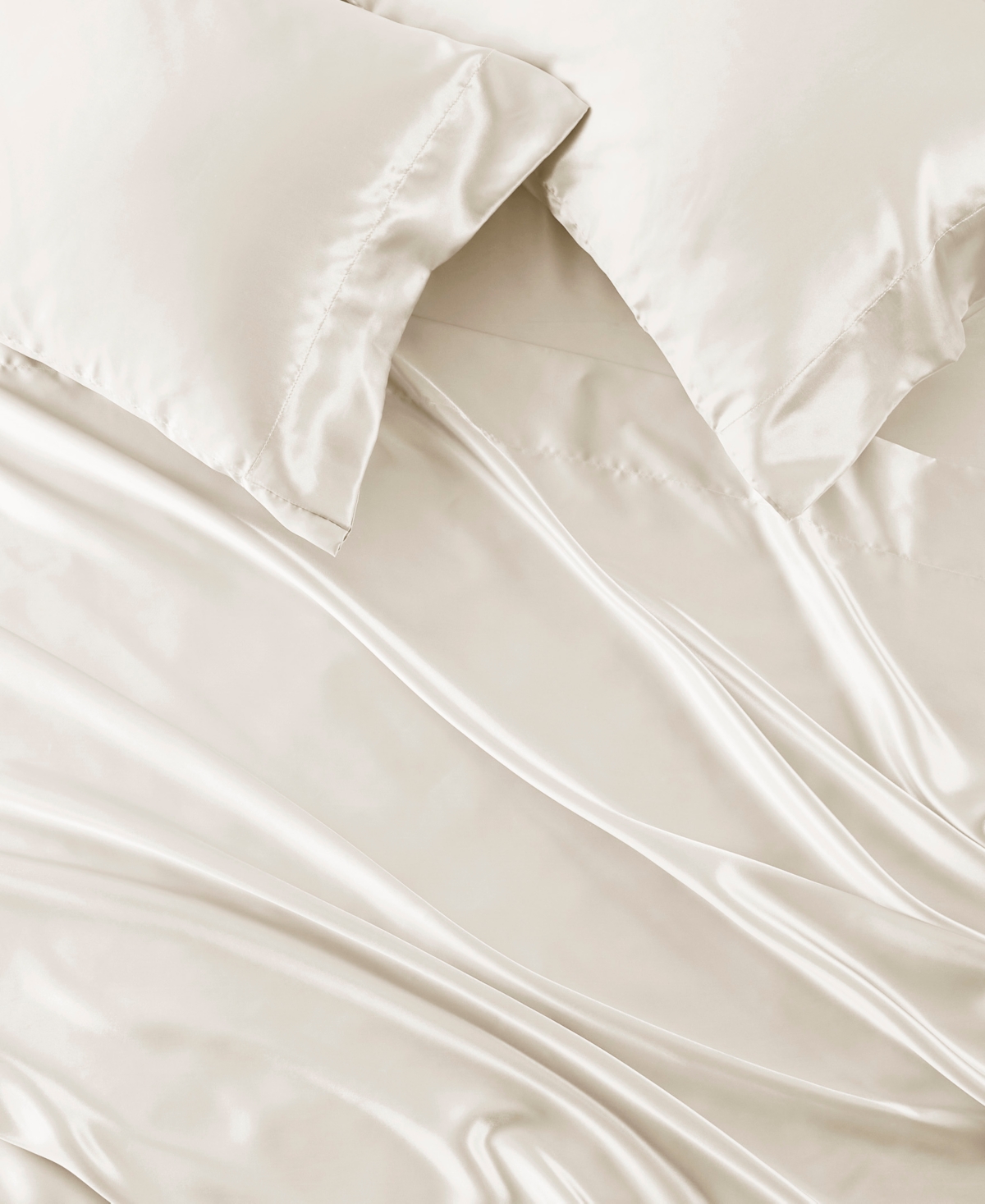 Madison Park Essentials Satin 7-pc. Sheet Set, Split King In Ivory