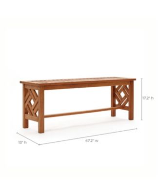 Carmel Solid Wood Outdoor Dining Bench