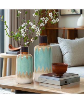 Ocean Ombre Stoneware Vase