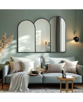 Triple Arch Framed Wall Mirror