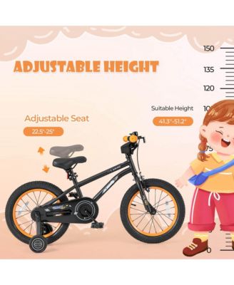 16-Inch Kid s Bike for 4-7 Years Old with Adjustable Saddle & Anti-slip Handlebar