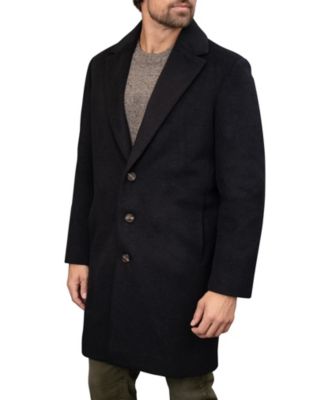 Men's Wool Blend Single-Breasted Topcoat
