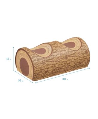 SoftZone Tree Log Half Saddle Seat, 12in, Chocolate