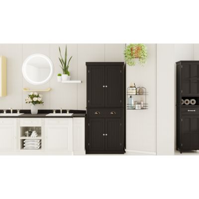 4-Door Kitchen Pantry, Drawer & Shelves