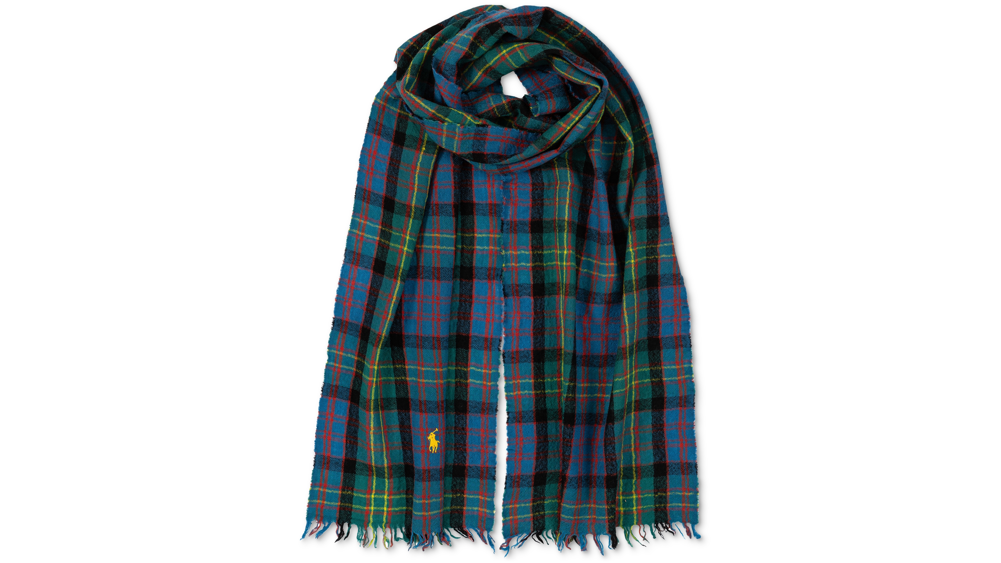 Polo Ralph Lauren Men's Outdoor Crinkle Plaid Scarf