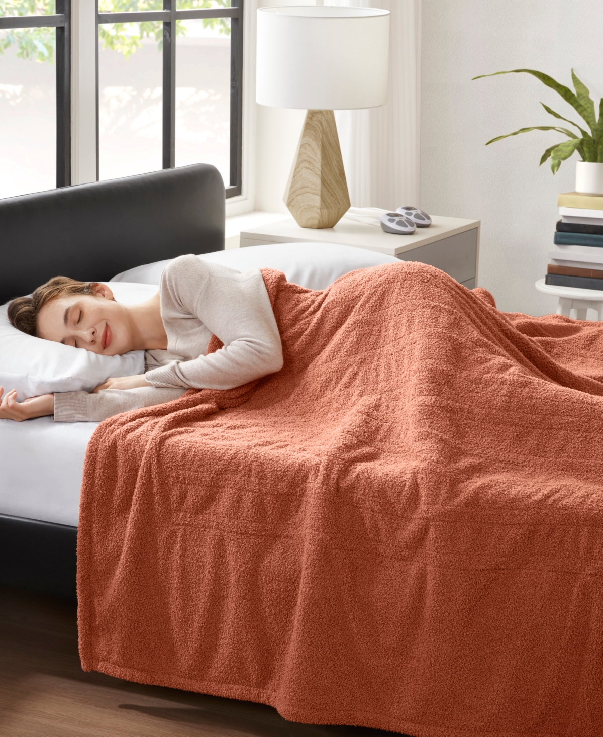 Serta Dream Soft Heated Blanket, Full In Rust