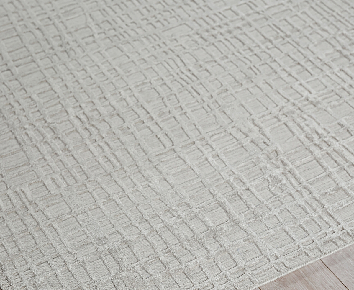 Exquisite Rugs Crescendo 5325 6'x9' Area Rug In Silver