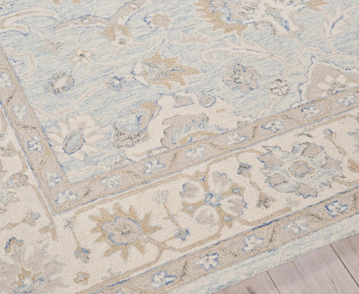 Exquisite Rugs Marietta Hand-tufted Oushak Rug In Mist,ivory