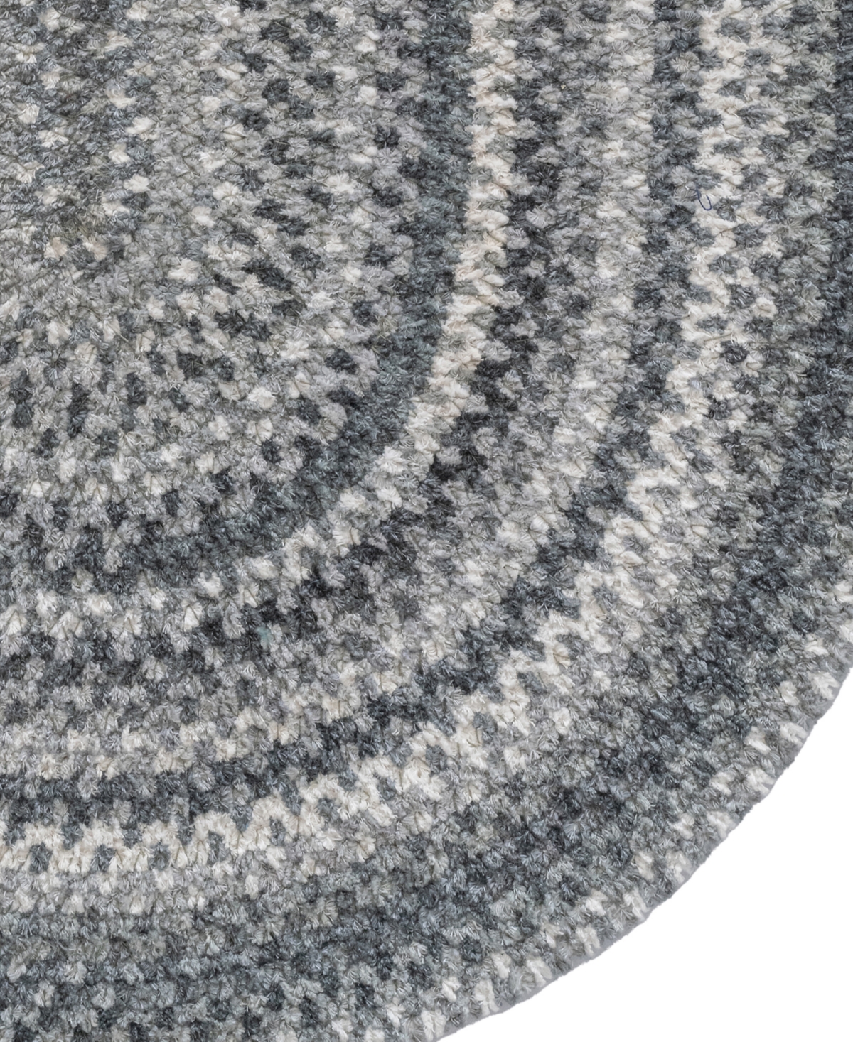 Capel Bambini 0377 2'x8' Oval Runner Area Rug In Gray
