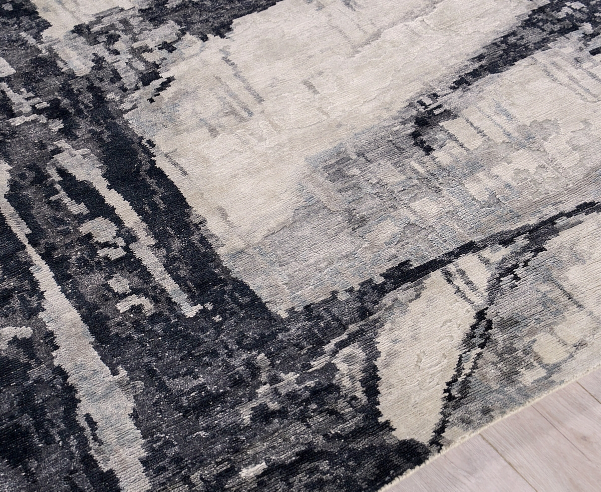 Exquisite Rugs Floor Art 5707 4'x6' Area Rug In Silver