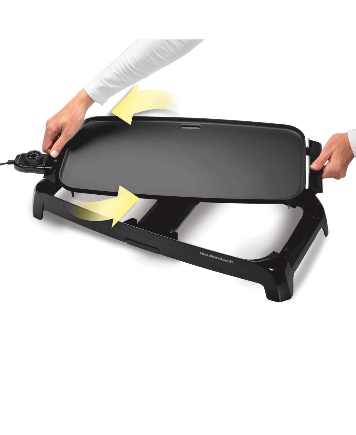 Shop Hamilton Beach 200 Sq. Inch Durathon Reversible Ceramic Griddle In Grey