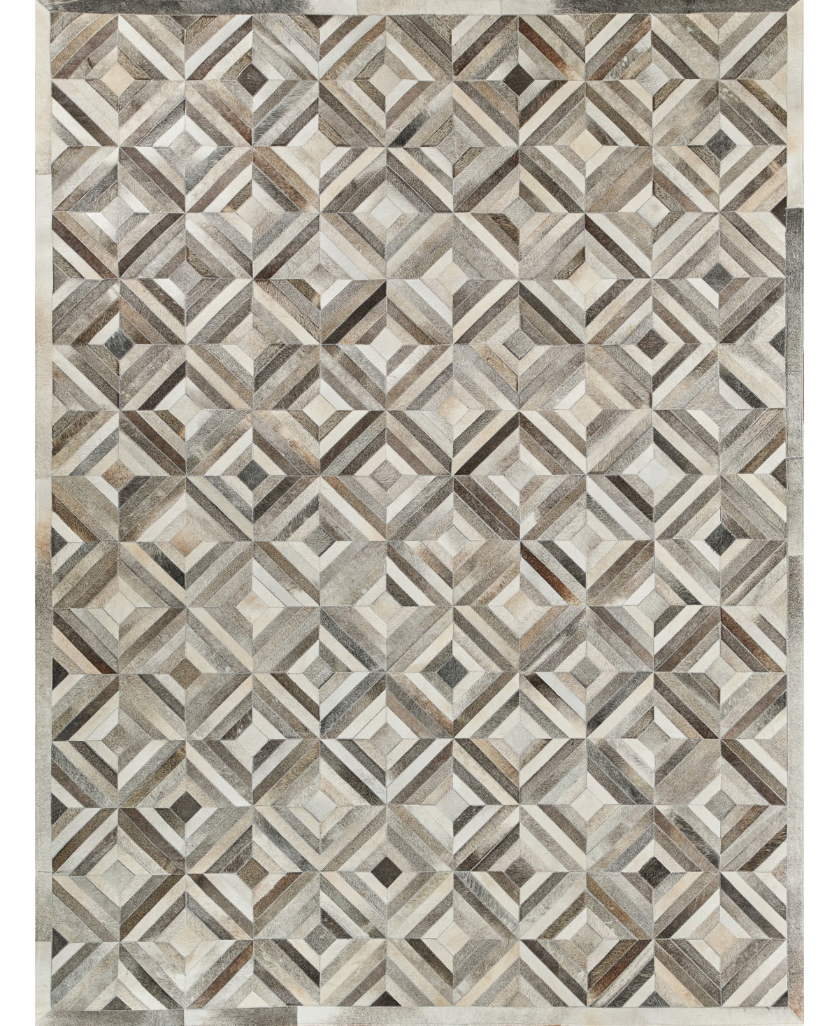 Exquisite Rugs Natural Hide 3361 5'x8' Area Rug In Silver