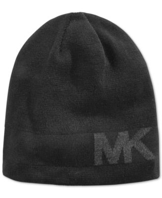 MICHAEL Michael Kors Reversible Logo Jacquard Beanie - Hats, Gloves ...