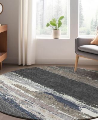 Trevi Washable TV8 8'x8' Round Area Rug