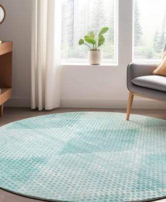 Trevi Washable TV4 8'x8' Round Area Rug