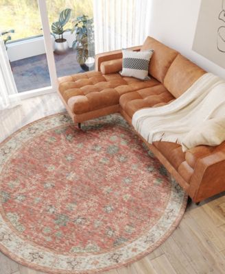 Hatay Washable HY9 8'x8' Round Area Rug