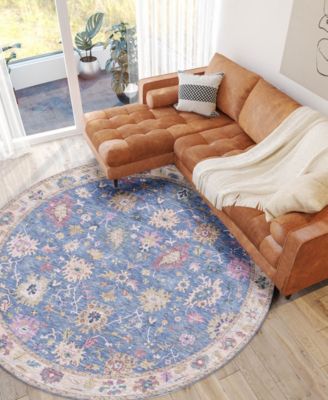 Hatay Washable HY7 8'x8' Round Area Rug
