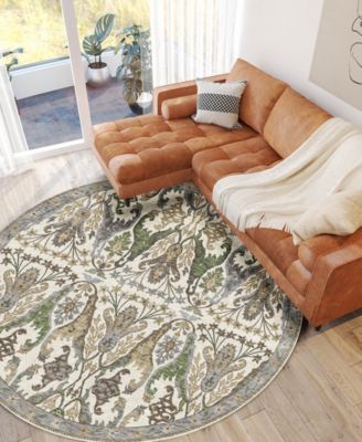 Hatay Washable HY6 8'x8' Round Area Rug