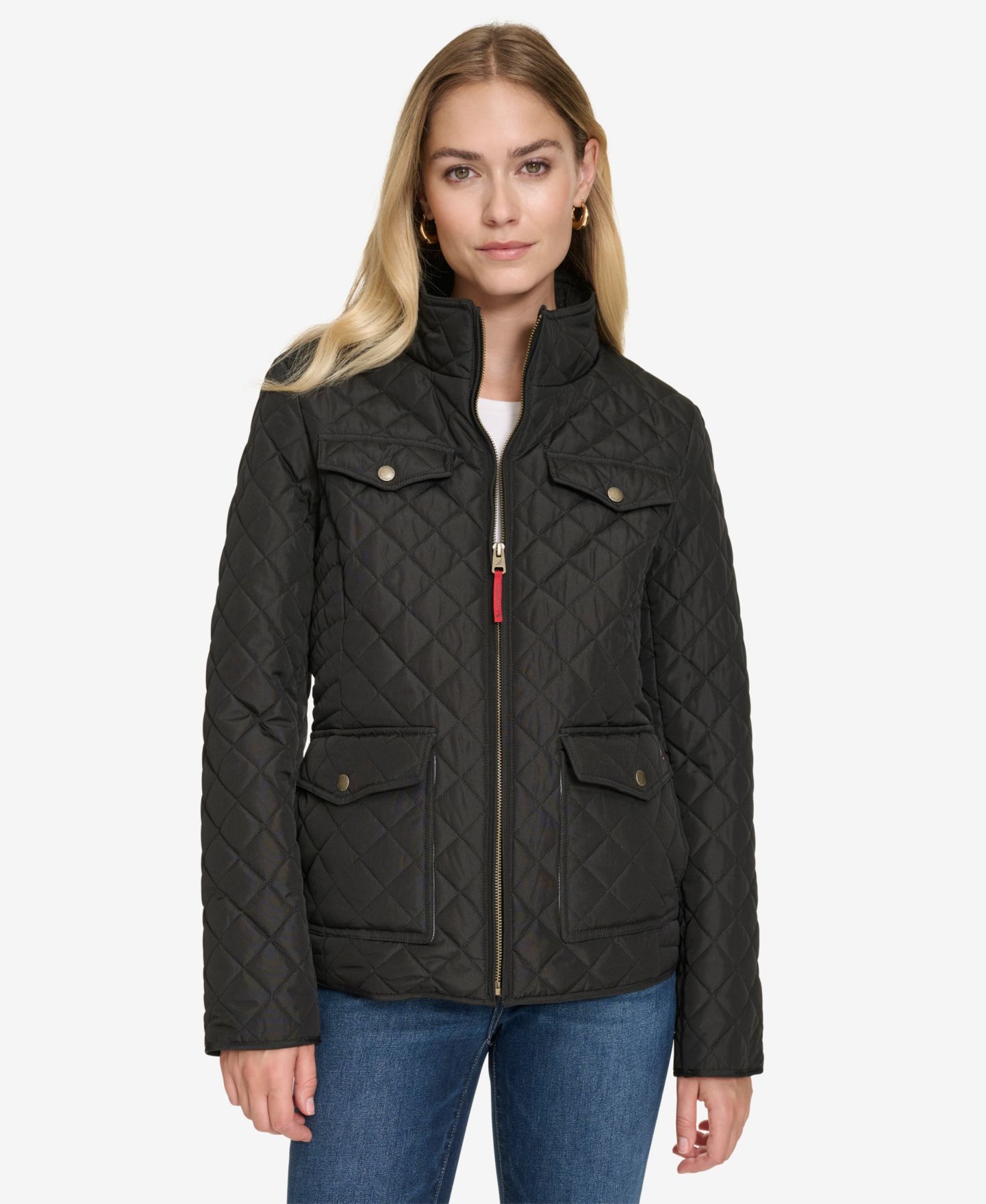 Женская куртка Nautica Jeans Nautica Solid Quilted, цвет: Чёрный — фото 1