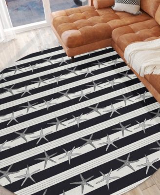 Seabreeze Washable SZ12 8'x8' Round Area Rug