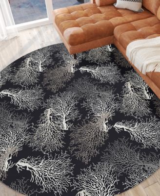 Seabreeze Washable SZ3 8'x8' Round Area Rug