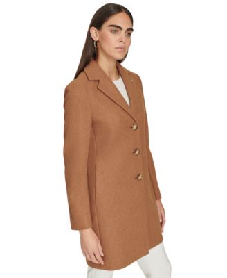 Women's Single-Breasted Notched-Collar Coat
