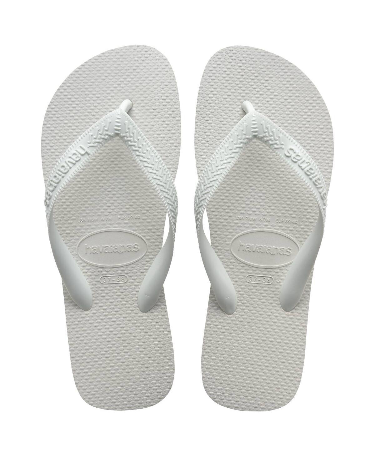 Shop Havaianas Haviannas Women's Round Toe Flip Flops In White