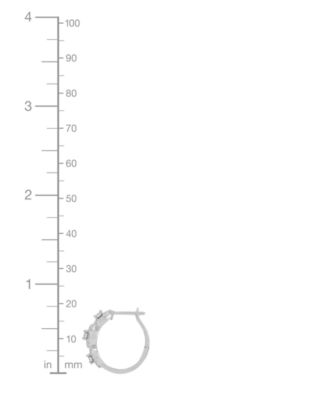 Lab Grown Diamond Triple Halo Hoop Earrings (1/2 ct. t.w.) in Sterling Silver