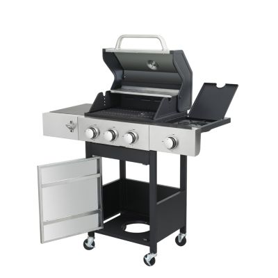 Streamdale 3-Burner Propane Gas Grill, 37230BTU with Enameled Cast Iron Grids