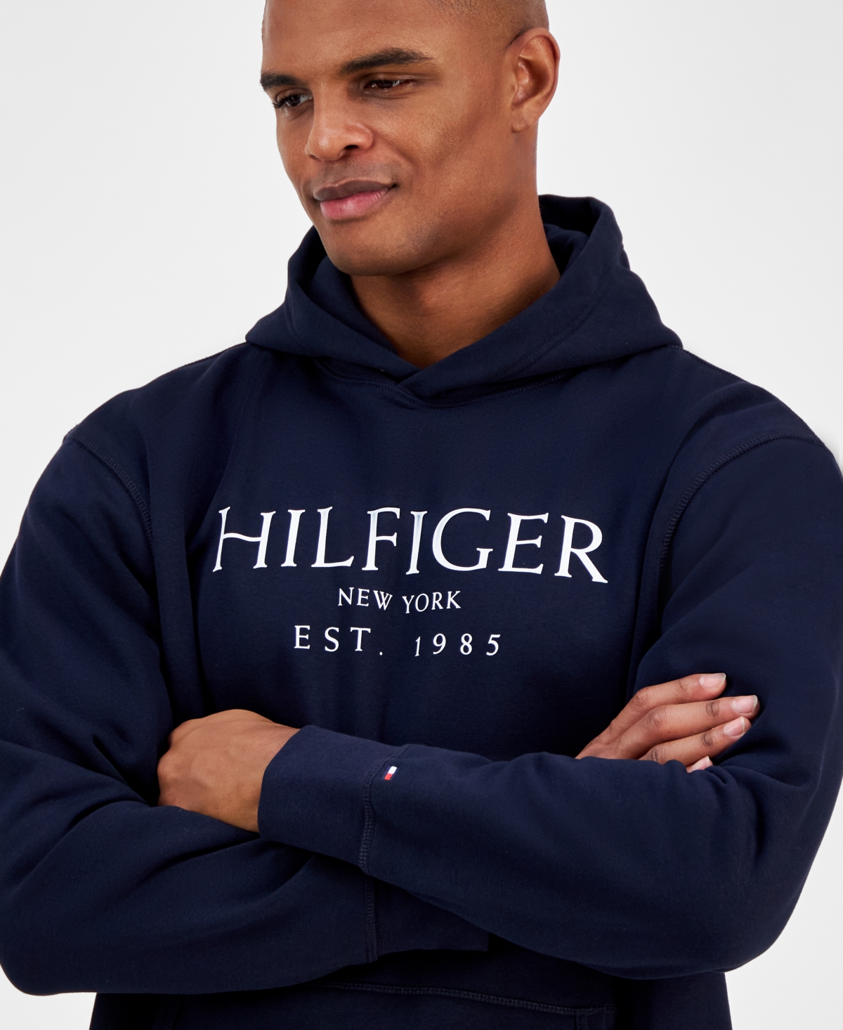 Tommy Hilfiger Men's Big & Tall Big Hilfiger Logo Hoodie