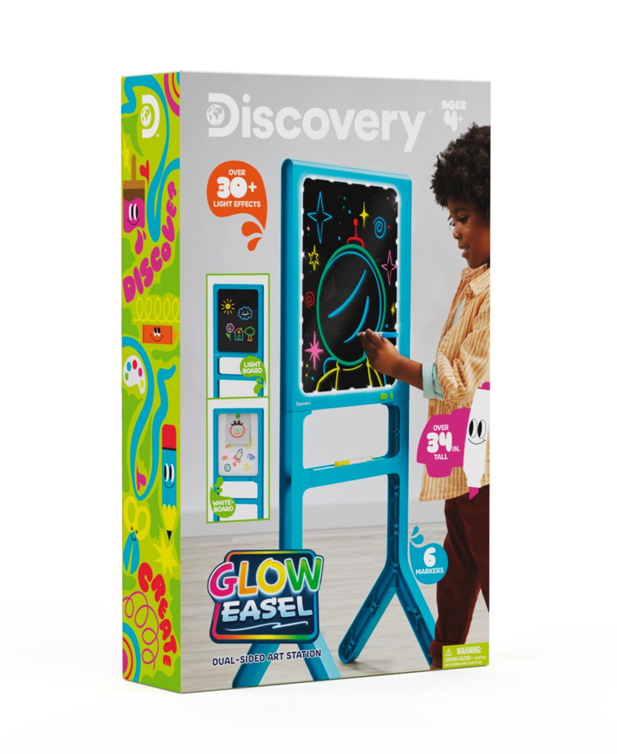 DISCOVERY GLOW EASEL DUAL-SIDED ART STATION 