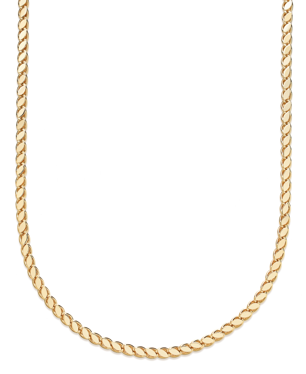 And Now This Silver, Gold Plated Brass Chain Necklace In Gold