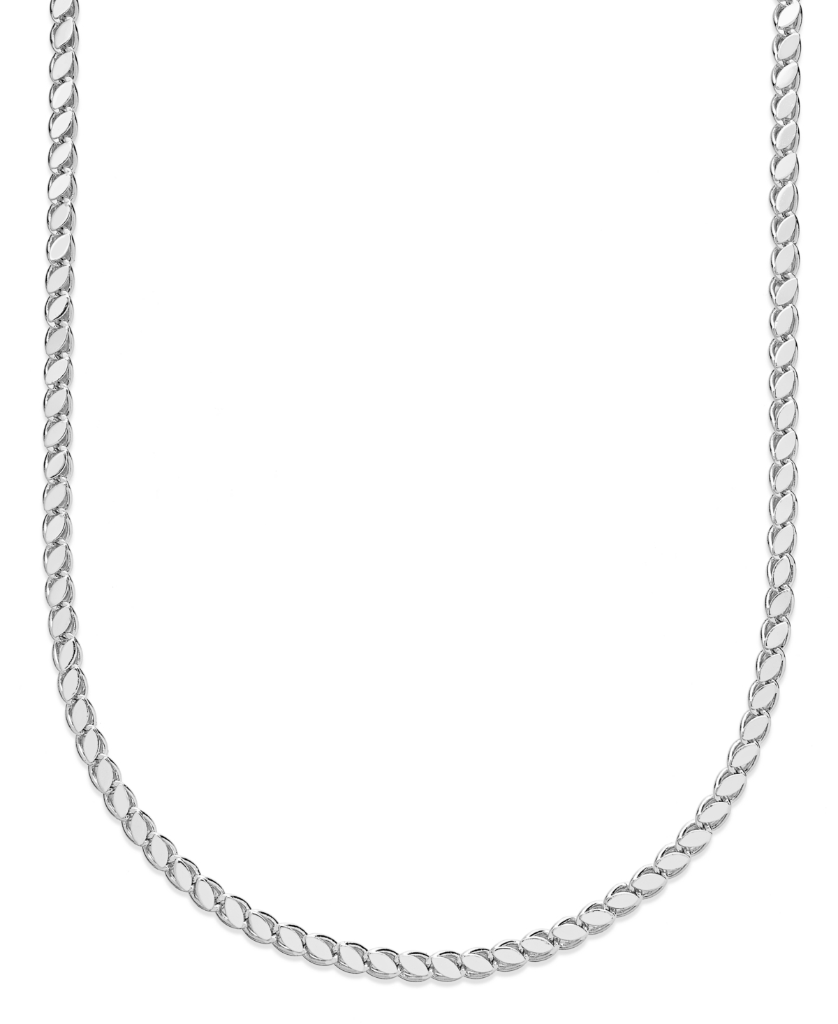 Silver, Gold Plated Brass Chain Necklace - Gold