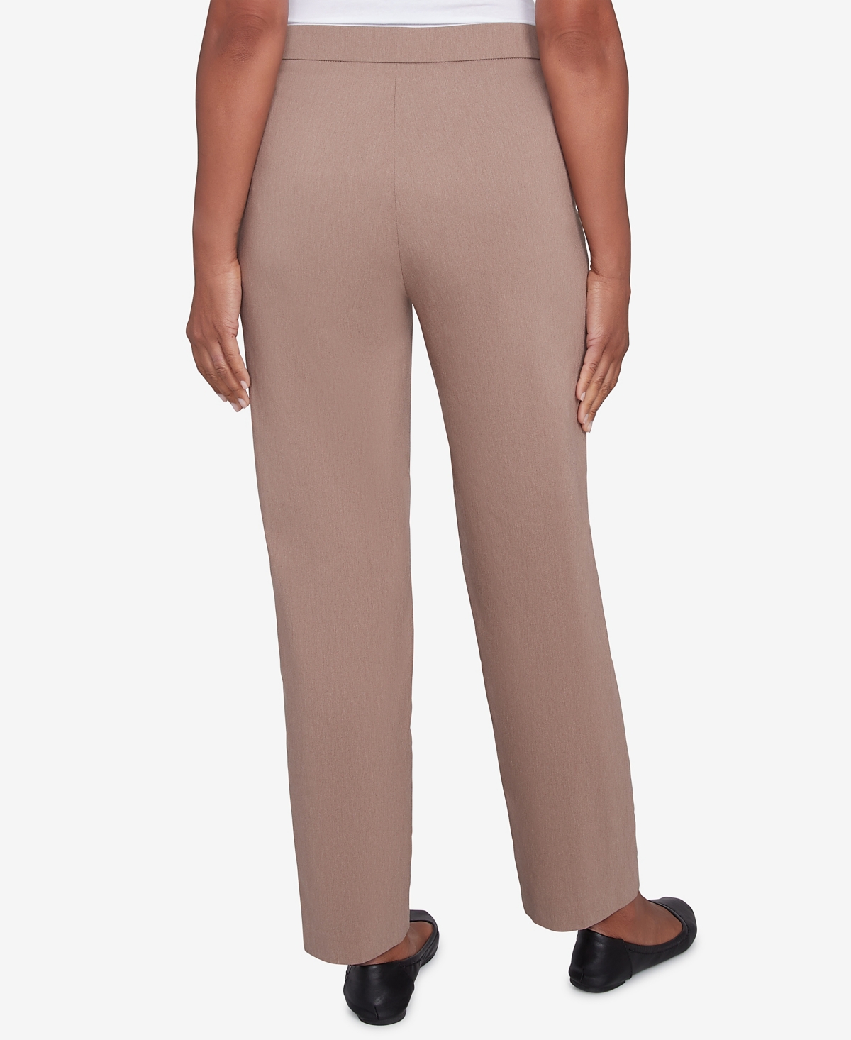 Alfred Dunner Petite Telluride Millennium Faux Fly Front Short Length Pants In Fwnhthr